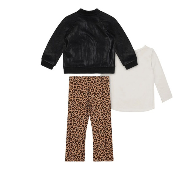 Little Lass Toddler Girls' Jacket, Tee, and Pant 3-Piece Set, Sizes 4T (22) - Picture 4 of 7